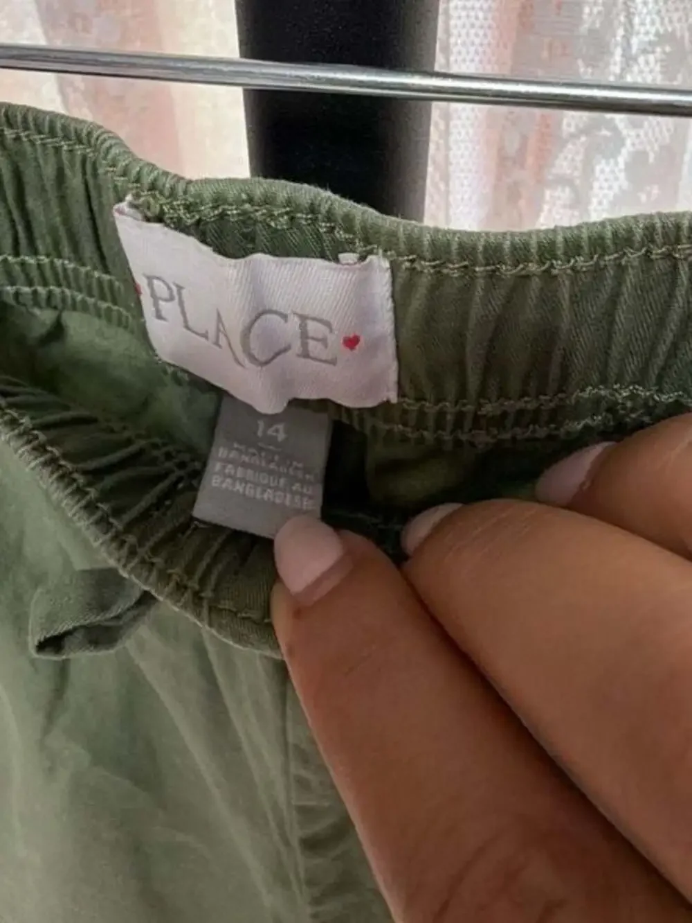 The Children's Place Green Twill Jogger Pants Size 14
